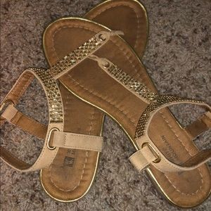 Gold Sandals Size 9